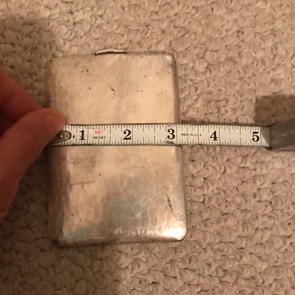 Vintage Sterling cigarette case Napier Sterling engraved Xmas 1940 - Picture 3 of 6